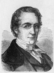Portret van Louis-Joseph Gay-Lussac (Louis Joseph Gay Lussac) (1778 - 1850) - uit "Album van Wetenschap; beroemde geleerden; Grote ontdekkingen" 1896