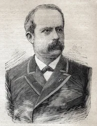 Portret van Louis Lepine (1846-1933), prefect van Parijs, in "Le Petit Parisien" op 23/07/1893 (gravure)