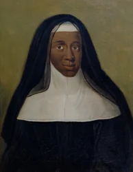 Portret van Louise-Marie-Thérèse (1664-1732), de zwarte non van Moret