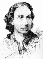 Portret van Louise Michel (1830-1905), feministische activiste en aanhanger van de Commune van Parijs. Hier in 1887.