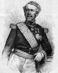 Portret van maarschalk Adolphe Niel (1802-1869), Franse soldaat en politicus. Gravure in 