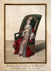 Portret van Marie Anne Mancini (18e-eeuwse gravure)