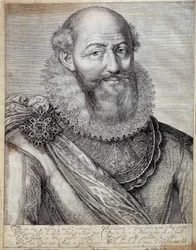 Portret van Maximilian van Bethune, Hertog van Sully (1560-1641). Gravure uit de 17e eeuw. Pau, Musee Du Chateau