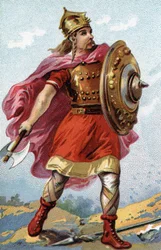 Portret van Merovee, koning van de Salische Franken van 448 tot 456.