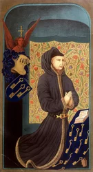 Portret van Nicolas Rolin, kanselier van Bourgondië onder Philippe Le Bon en oprichter van het ziekenhuis van Beaune
