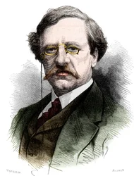 Portret van Nils Adolf Erik (Eric) Baron Nordenskjold (Nordenskiold) (1832-1901), Zweedse natuurkundige en ontdekkingsreiziger. Gravure in Le Monde Illustré nr. 1178 van 25 oktober