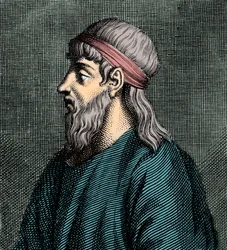 Portret van Parmenides van Elea (fl. 5e eeuw v.Chr.), Griekse filosoof