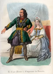 Portret van Peter de Grote (Pierre Ier Le Grand) (1672-1725), Russische tsaar
