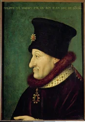 Portret van Filips II de Stoute (1342-1404) Hertog van Bourgondië in 1363
