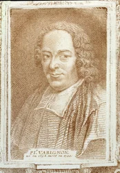 Portret van Pierre L. Varignon (1654-1722) uit Histoire des Mathematiciens door Alexandre Saverien, c.1766