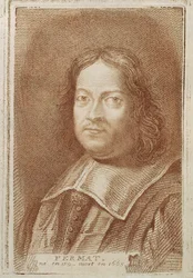 Portret van Pierre de Fermat (1601-1665) uit Histoire des Mathematiciens door Alexandre Saverien, midden 18e eeuw