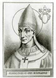 Portret van paus Siricius