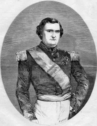 Portret van Prins Napoleon Joseph Charles Paul Bonaparte (1822-1891). Gravure in 