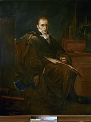 Portret van René-Théophile-Hyacinthe Laennec (olieverf op doek)