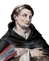 Portret van Sint Bernard de Clairvaux (1090-1153), Franse abt en bouwer van de hervormende Cisterciënzerorde