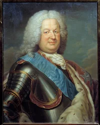 Portret van Stanislas Lesczinski (1677-1716), koning van Polen, hertog van Lotharingen en Bar (Franse School, 18e eeuw)