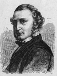 Portret van Thomas Russell Crampton (1816 - 1888), Britse ingenieur: hij ontwierp een hogesnelheidslocomotief, bouwde het hydraulische netwerk van Berlijn en nam deel aan de aanleg van de onderzeese kabel tussen Calais en Dover - in 