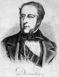 Portret van William Spencer Cavendish (1790-1858), hertog van Devonshire. Gravure in 