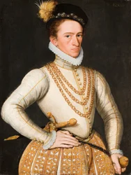 Portret van een onbekende Franse Edelman, 1560-9