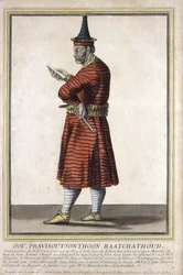 Portret van een van de Siamese ambassadeurs bij Lodewijk XIV, 1685