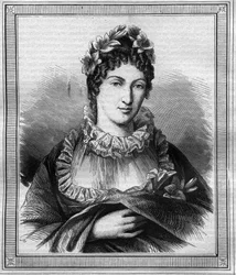 Portret van de hertogin van Angoulême Marie Thérèse Charlotte van Frankrijk, bekend als Madame Royale. Gravure in "Histoire des Papes-Rois-Queen and Empereurs a travers les siècles" door Maurice Lachatre