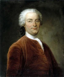Portret van de Franse romanschrijver en moralist Charles Pinot Duclos (1704-1772), burgemeester van Dinan. 18e-eeuws schilderij bewaard in het Museum van Dinan