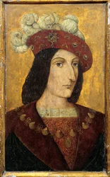 Portret van de koning van Frankrijk Karel VIII