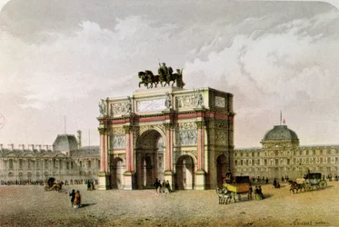 Ansichtkaart van de Arc de Triomphe du Carrousel, Parijs