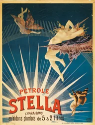 Poster die Stella benzine adverteert, 1897