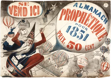 Poster ter promotie van de Almanach Prophetique, 1851