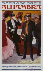Programma voor de Alhambra Music Hall, c.1905