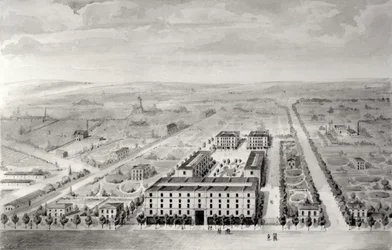 Project voor de Napoleon-woningbouw, 58 rue Rochechouart, Parijs, 1849