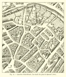 Wijk Saint-Benoit, facsimile van het plan van Quesnel, 1608