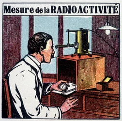 Radioactiviteitsmeting - gravure, 20e eeuw