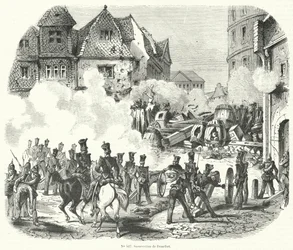 Opstand in Frankfurt, Duitsland, September 1848