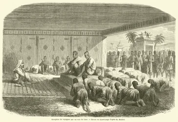 Ontvangst van de reiziger door de koningen van Laos