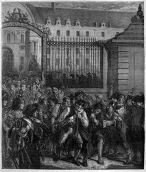 Verwijdering van wapens van de Invalides door het volk 