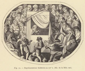 Theatervoorstelling in de 14e Eeuw, Ms van de Bibl nat