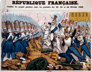 Revolutie van 1848: de strijd van het Parijse volk op de barricades op de dagen van 22, 23 en 24 februari
