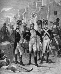 Richard-Lenoir (François Richard-Lenoir 1765-1839), Franse industrieel en leider van het 8e Legioen, bezet in 1814 de Avenue de Vincennes om Parijs te verdedigen.