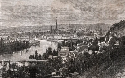 Rouen - Seine-Maritime - gravure in 