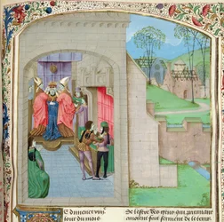 Roy 15 E IV f.236, Kroning van Willem I, uit Anciennes Chroniques d
