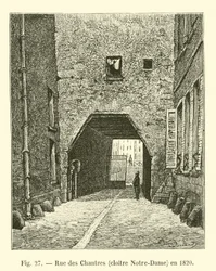 Rue des Chantres, klooster Notre-Dame, in 1820