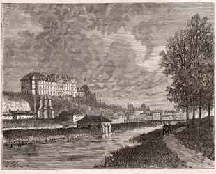 Sable-sur-Sarthe (Sable sur Sarthe) - gravure in 