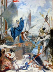 Sint Genoveva en Attila