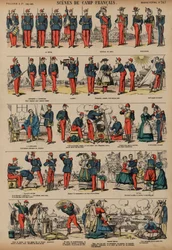 Scènes uit een Frans legerkamp