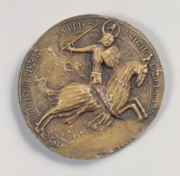 Zegel van Jean IV de Dappere (1341-99) Hertog van Bretagne (was)