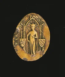 Zegel van Marguerite de Bourgogne (1290-1315) 1311 (was)