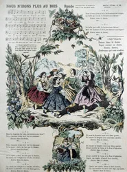 Bladmuziek voor het populaire lied "Nus n