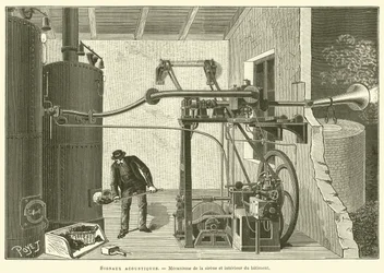 Akoestische signalen, Mechanisme van de sirene en interieur van het gebouw